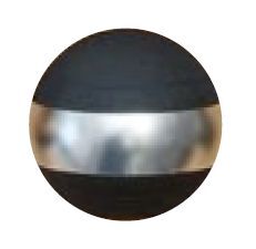 Jakele Kammergriffkugel Aluminium, schwarz, harteloxiert, mit 1-silberfarbenen Ring
